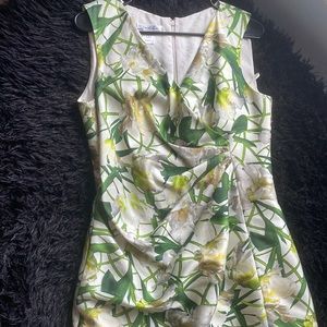 Oscar de La Renta Floral Sleeveless Sheath